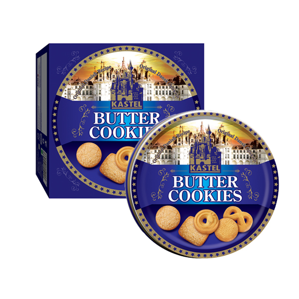 Bánh quy hộp thiếc Kastel Butter Cookies 400g
