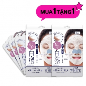 Mặt nạ sủi bọt dưỡng trắng làm sạch sâu NatureLab Lits White hộp 3 miếng