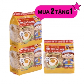 Lốc 4 gói mì ramen ăn liền Tokyo Noodle vị gà Chicken Flavor 112g