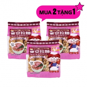 Lốc 4 gói mì ramen ăn liền Tokyo Noodle vị tôm thịt 112g