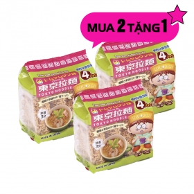 Lốc 4 gói mì ramen ăn liền Tokyo Noodle vị Tom Yum Goong Flavor 112g