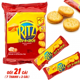 Bánh quy nhân kem Ritz Family pack 187g (7 thanh x 3 cái)