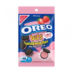 Bánh quy Oreo Bits Sandwiches nhân kem vị dâu 65g