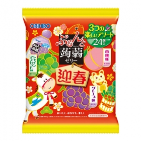 Thạch trái cây Orihiro mix 3 vị Nho xanh, Nho tím và Đào trắng (phiên bản Tết 2026)