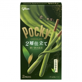 Snack que Glico Pocky 2 lớp trà xanh matcha đậm vị