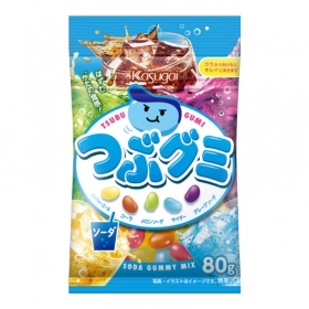 Kẹo dẻo hình hạt đậu Kasugai Tsubu Gummy mix vị soda 80g