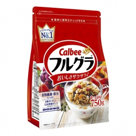 Ngũ cốc ăn sáng Calbee Frugra dâu nho bí đỏ 750g nội địa Nhật