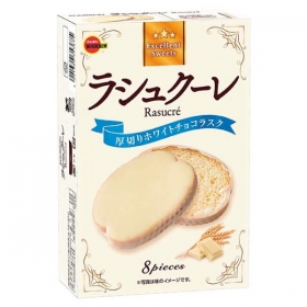 Bánh mì nướng Bourbon Rasucre phủ socola trắng 108g