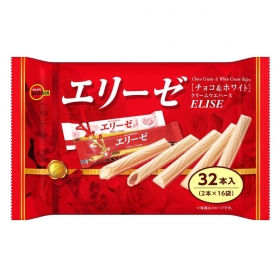 Bánh xốp que Bourbon Elise nhân kem socola gói 32 cái