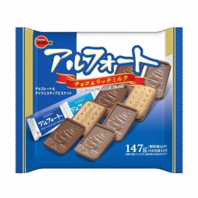 Bánh quy Bourbon Alfort mix 2 vị chocolate 147g