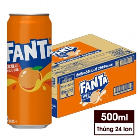 Thùng 24 lon Fanta Orange vị Cam x 500mL