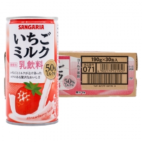 Thùng 30 lon sữa dâu Sangaria Ichigo Milk 190g