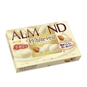 Socola trắng bọc hạnh nhân Meiji Almond White Veil 59g