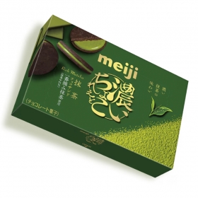 Bánh quy Meiji Koichoco Rich nhân kem matcha hộp 6 cái
