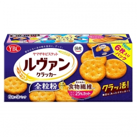 Bánh quy ngũ cốc nguyên cám YBC Levain Crackers hộp 54 cái (9 gói x 6 cái)