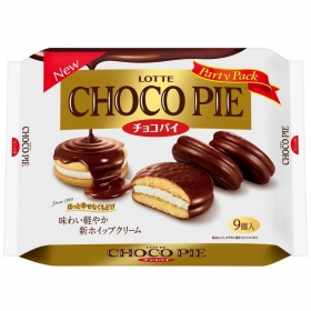Bánh chocopie Lotte kem vani Party Pack gói 9 cái