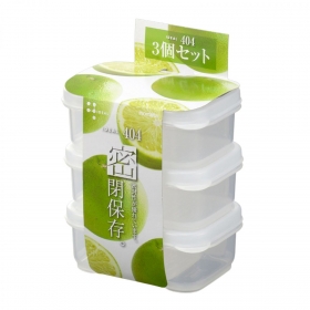 Set 3 hộp nhựa đựng TP Inomata Ideal ID-101 hình chữ nhật 190mL