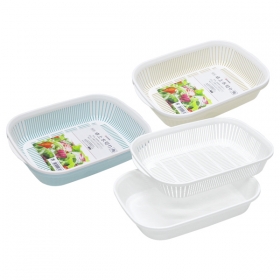 Bộ khay kèm rổ nhựa hình chữ nhật Nakaya 26.8x18.6cm