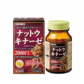 Viên uống hỗ trợ ngăn ngừa đột quỵ Natto Kinase 2000FU Orihiro 60v