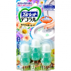 Set 3 gel khử mùi bồn cầu Kobayashi Decoraru hương Forest & Floral (7.5gx3)