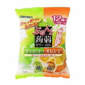 Thạch Orihiro Mix vị nho và cam 240g (20g x 12 cái)