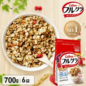 Thùng 6 túi Ngũ cốc Calbee Frugra granola vị nguyên bản & giảm đường