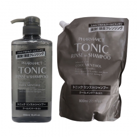 Dầu gội cho nam Pharmaact Tonic Rinse In Shampoo 550mL (có túi refill)