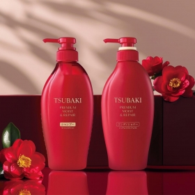 Dầu gội xả Tsubaki Premium Moist & Repair 450mL - dưỡng ẩm cho mái tóc suôn mượt, óng ả