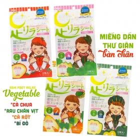 Miếng dán chân thư giãn Nakamura Ashi Foot Relax Vegetable set 2 miếng