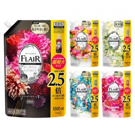 Nước xả vải KAO Flair Fragrance hương hoa cao cấp túi refill 1000mL (5 mùi)