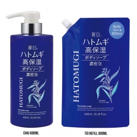 Sữa tắm dưỡng ẩm trắng da Hatomugi The Body Soap nội địa Nhật