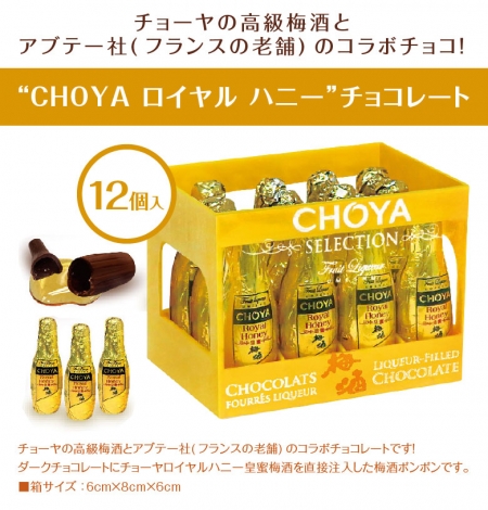 Socola rượu mơ The Choya Selection hộp 12 chai