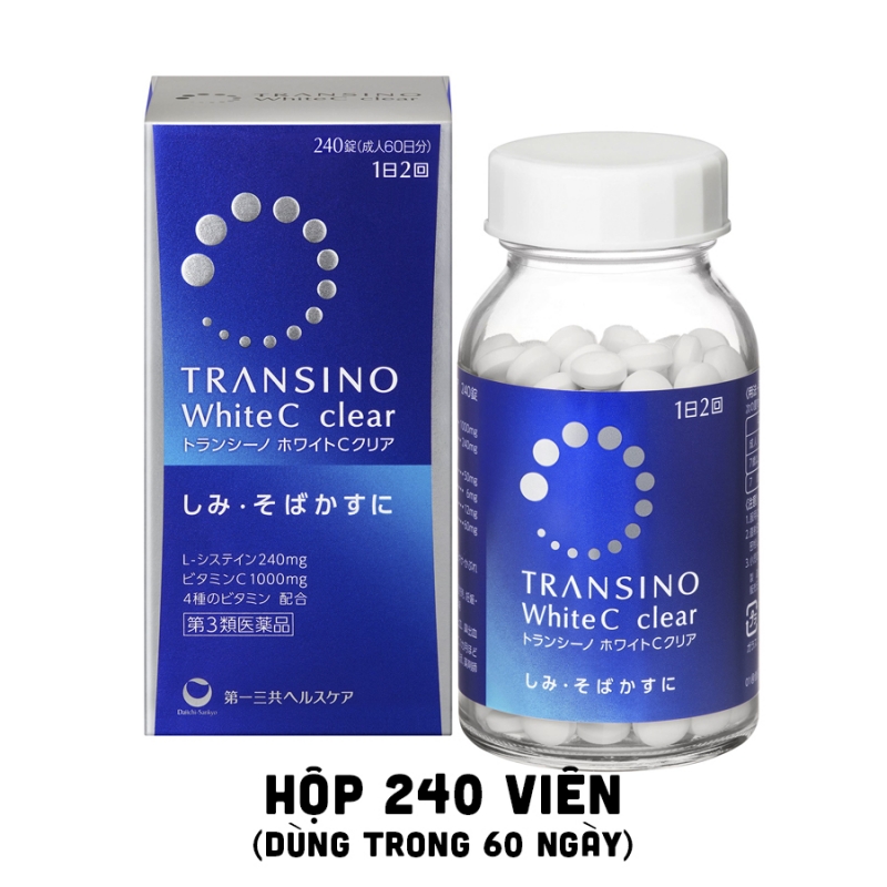 Viên uống trắng da Transino White C Clear 240 viên